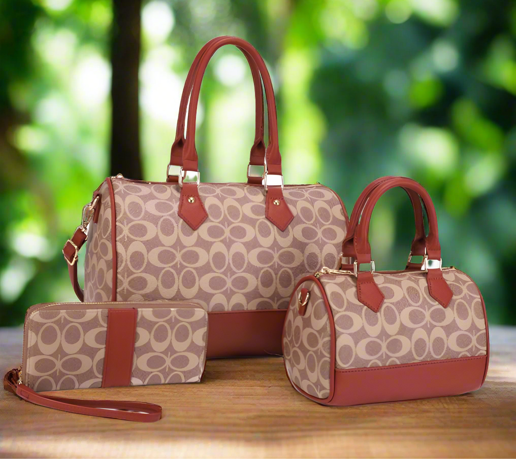 3 in 1 HANDBAG SET, TAUPE