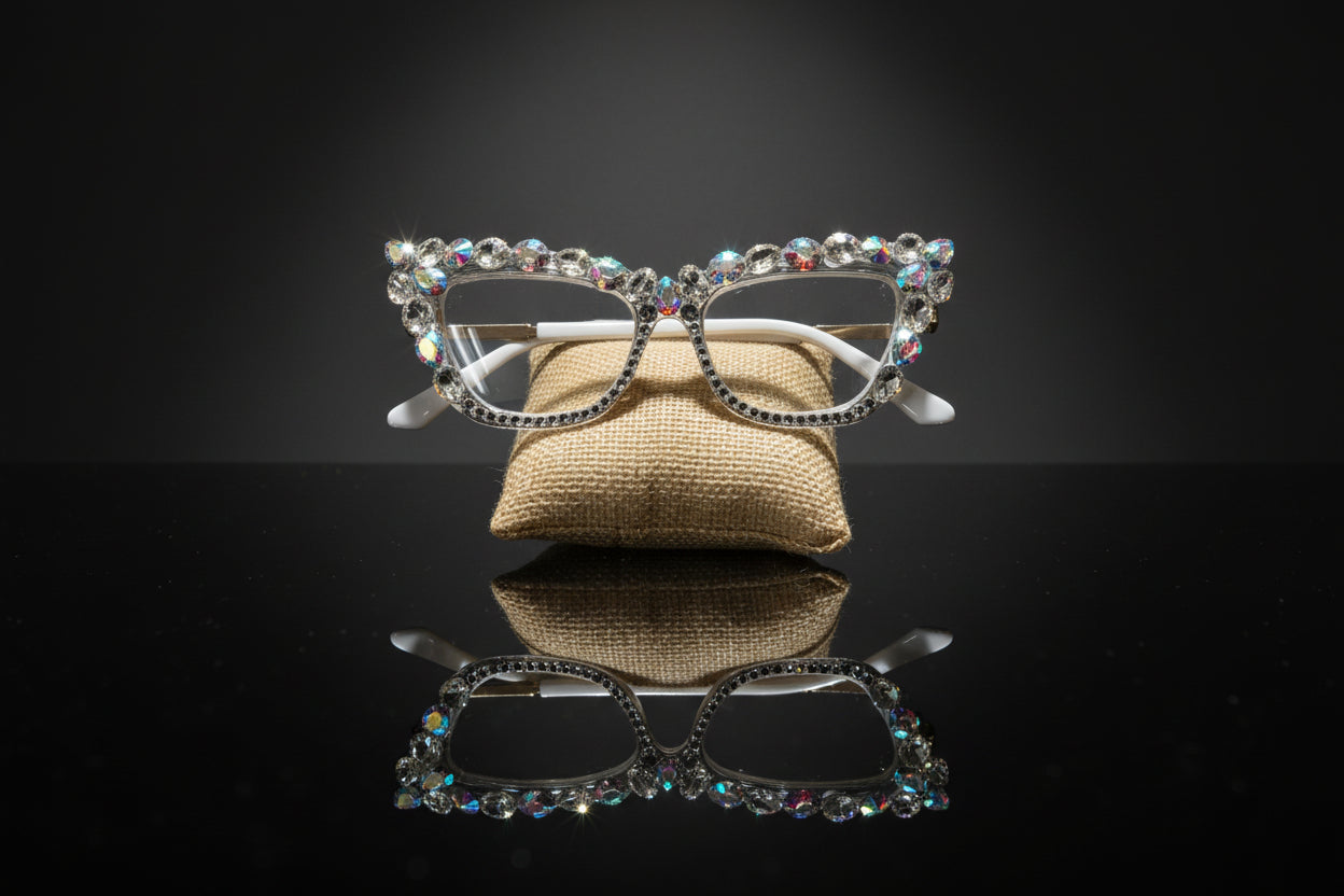 RHINESTONE AB READING GLASSES