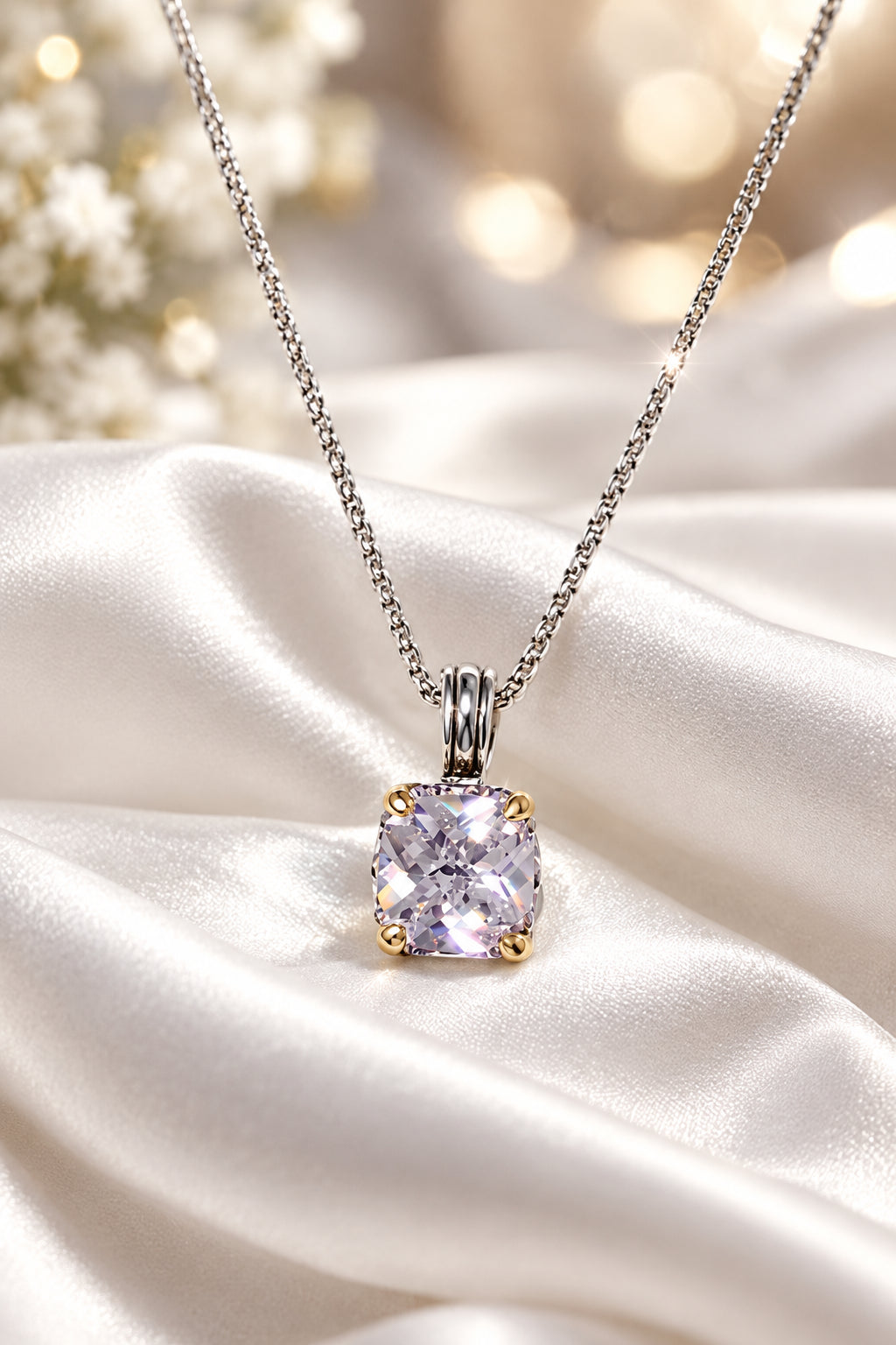Cubic Zirconia Pendant Necklace