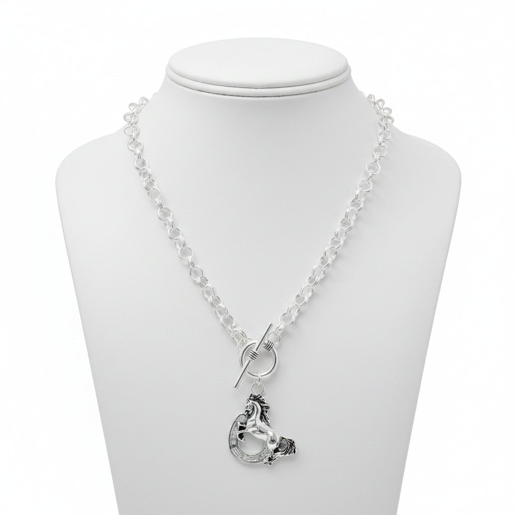 HORSE CHARM PENDANT NECKLACE