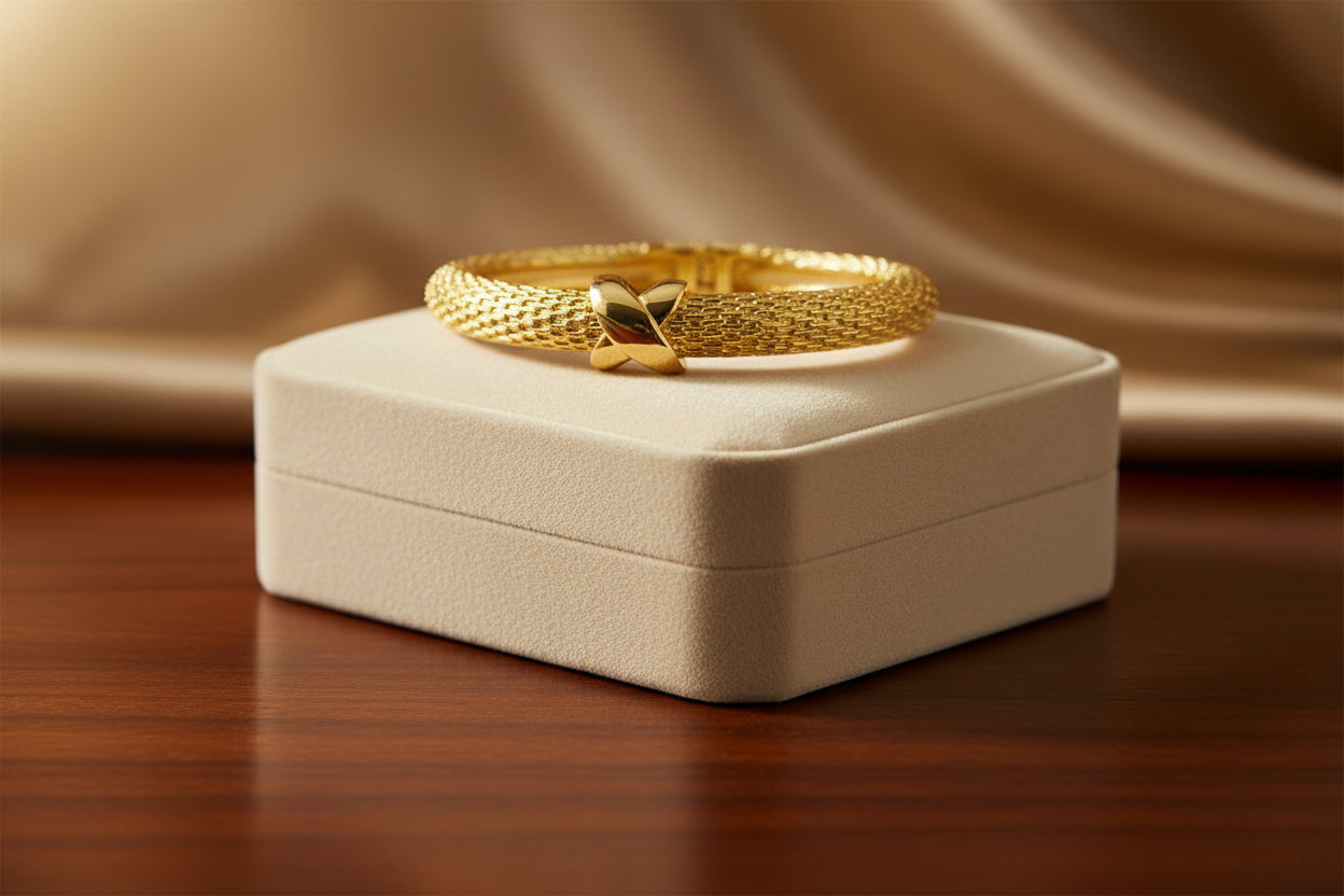 Hinge X Bangle Bracelet