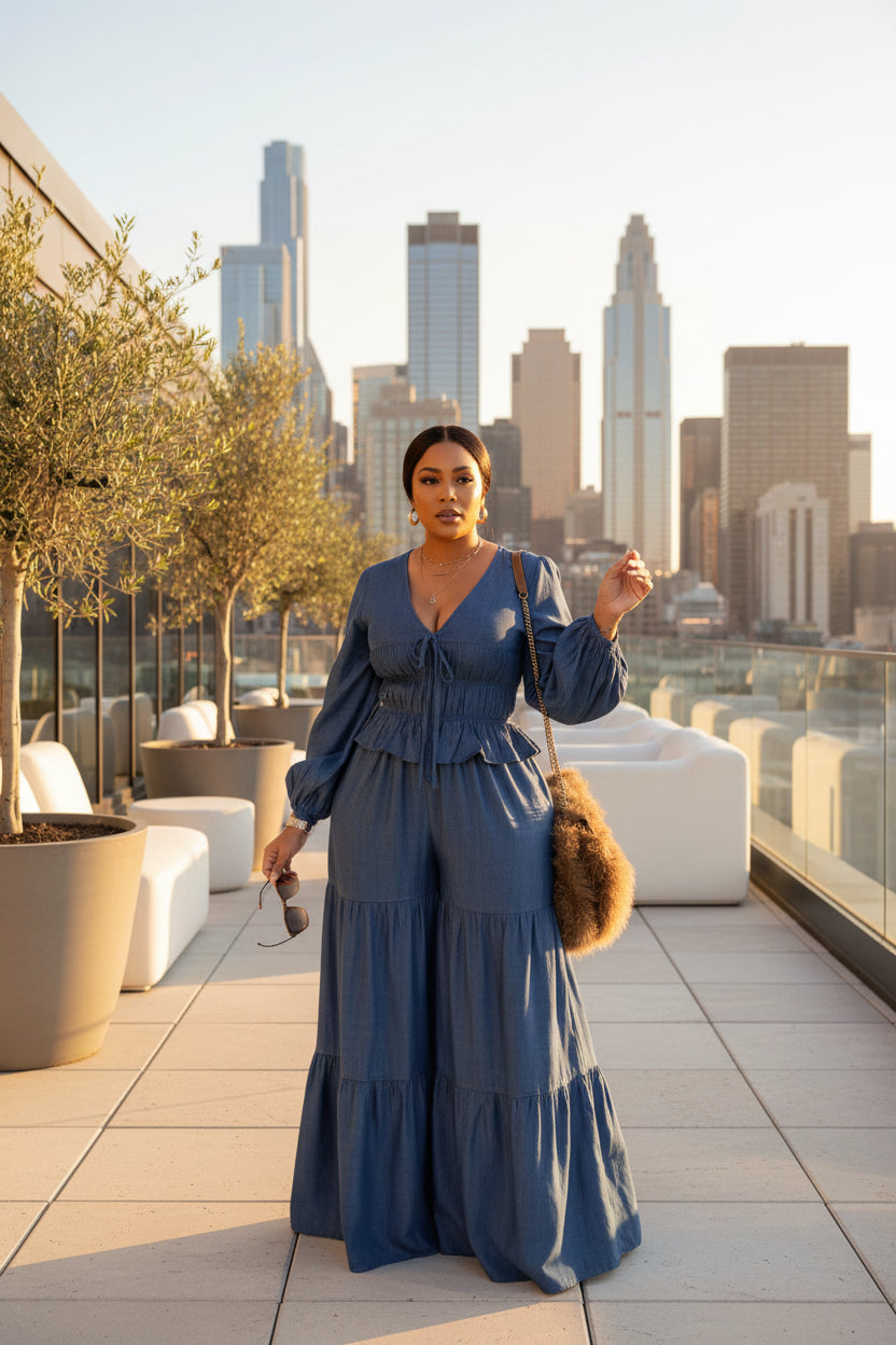 Two-Piece Denim Set