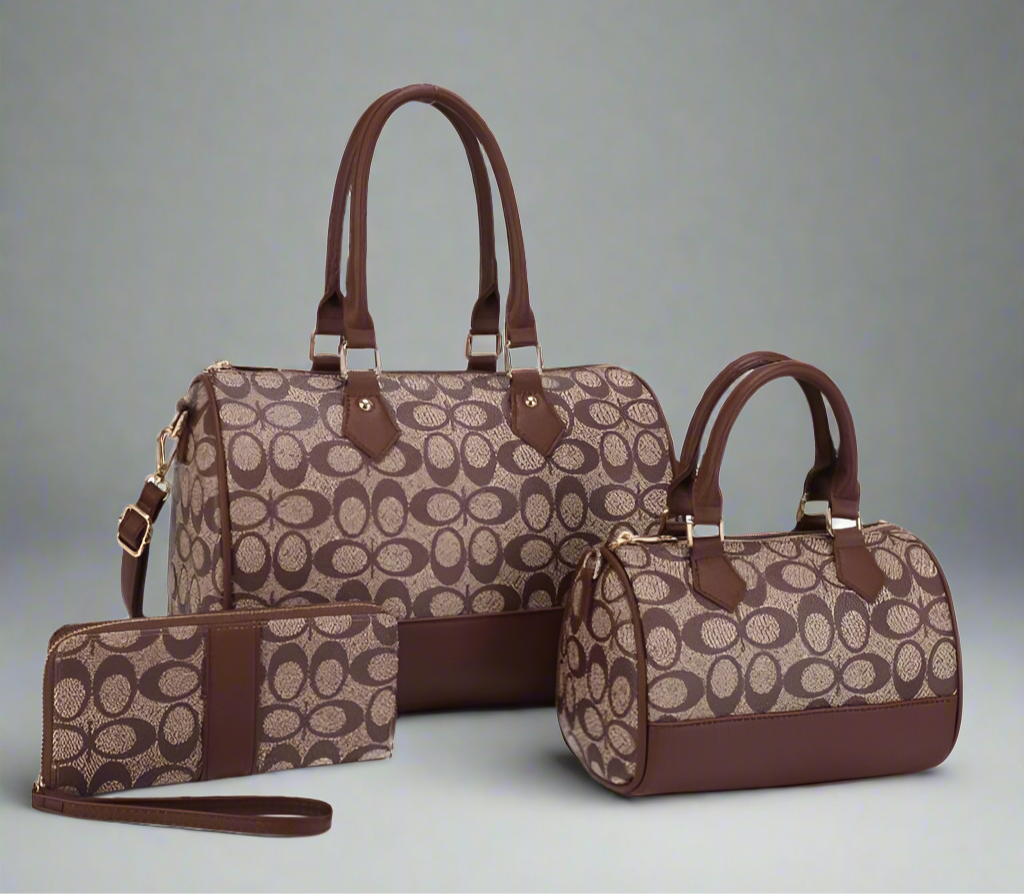 3-in-1 Handbag Set, Brown