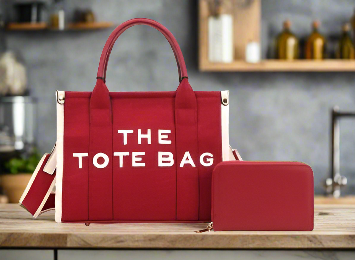 Canvas Tote Bag - Red