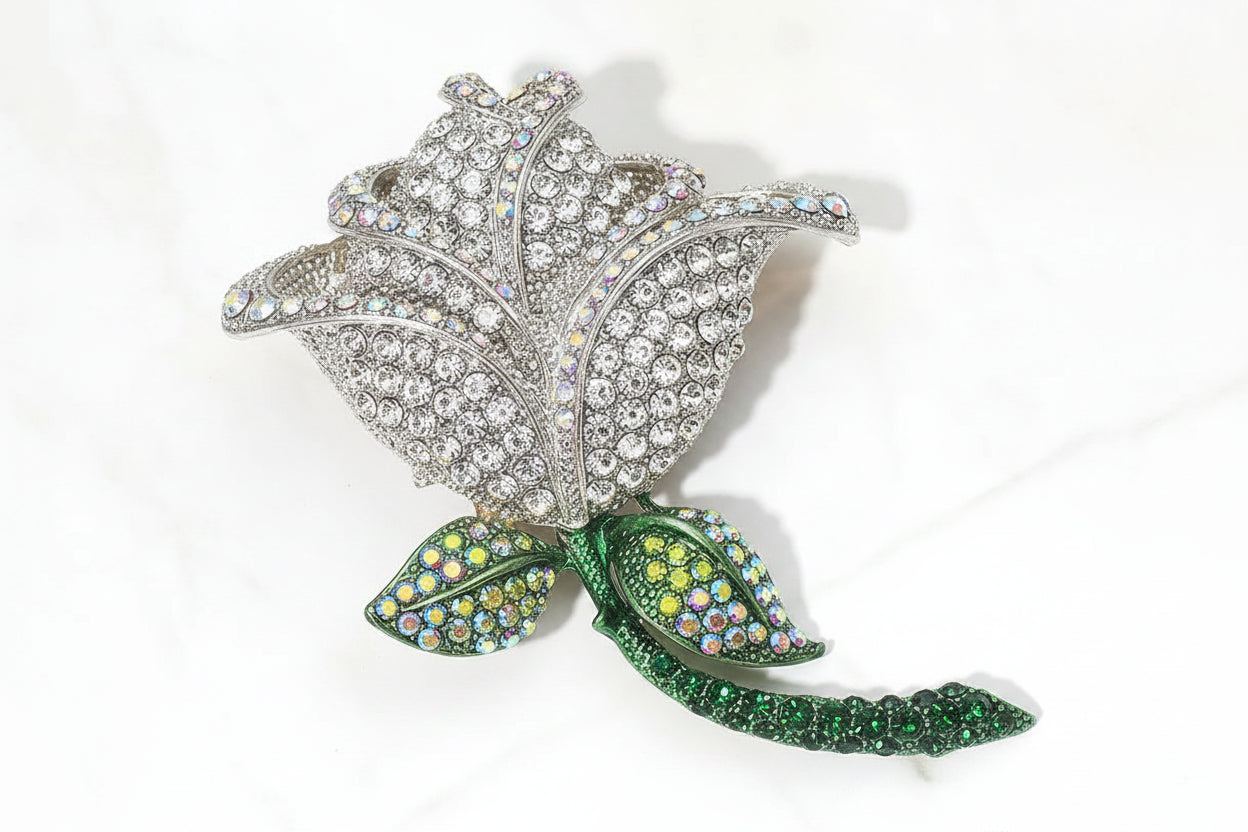 Flower Brooch, Silver