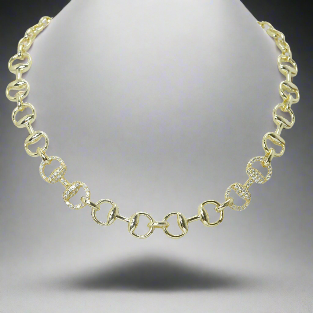 14K GOLD PLATED CZ NECKLACE