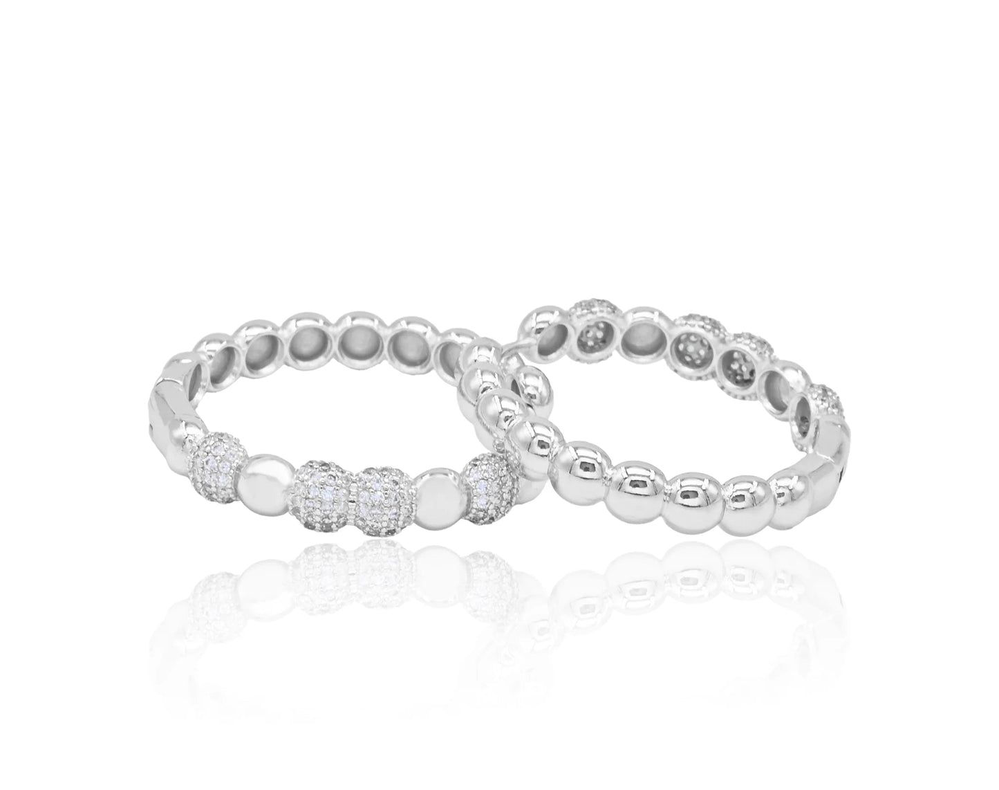 White Gold Dipped Hoop Earrings