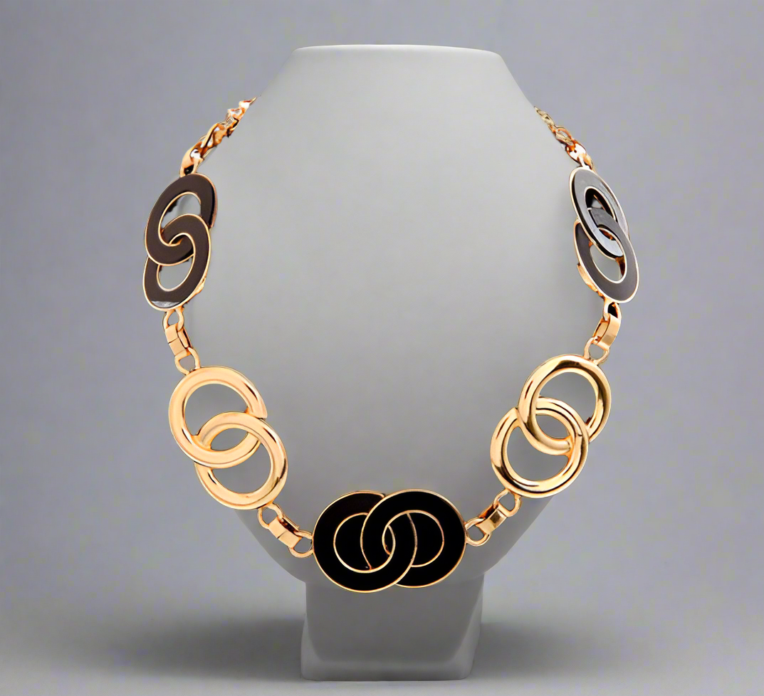 Black Gold Statement Necklace