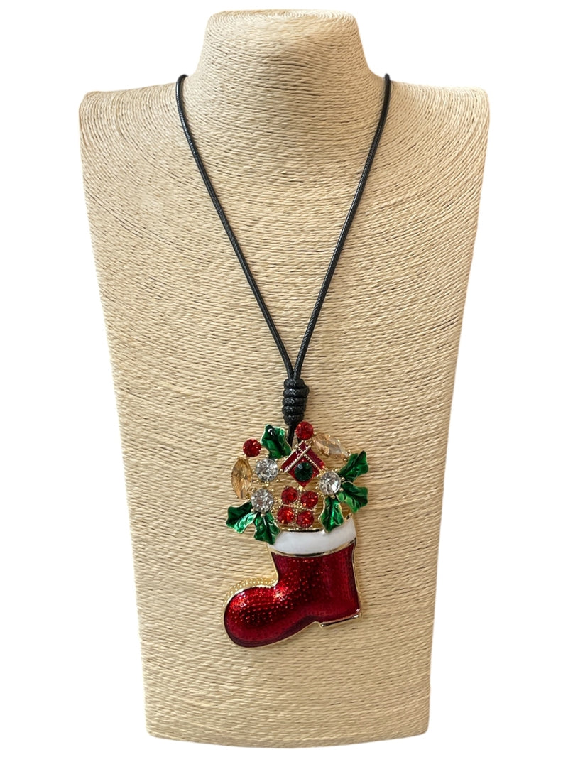 FESTIVE BOOT NECKLACE, LONG