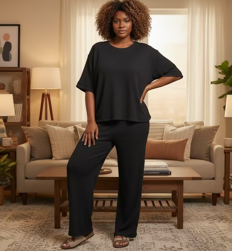 Lounge Shirt and Pants Set, Back