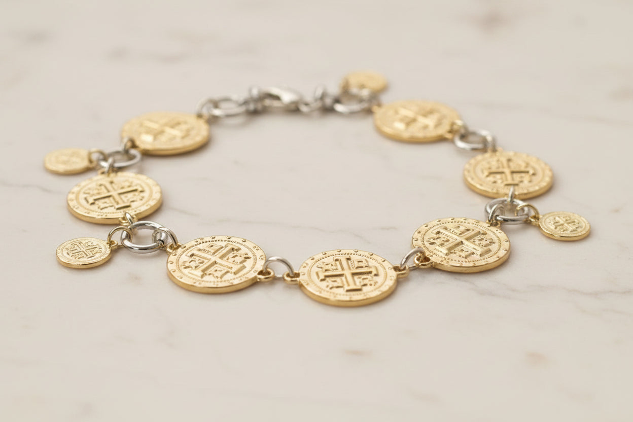 14K Gold Plated Charm Bracelet