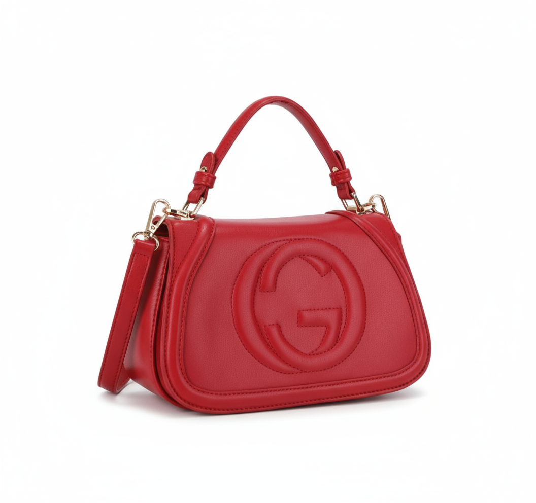 Crossbody Satchel Handbag, Red