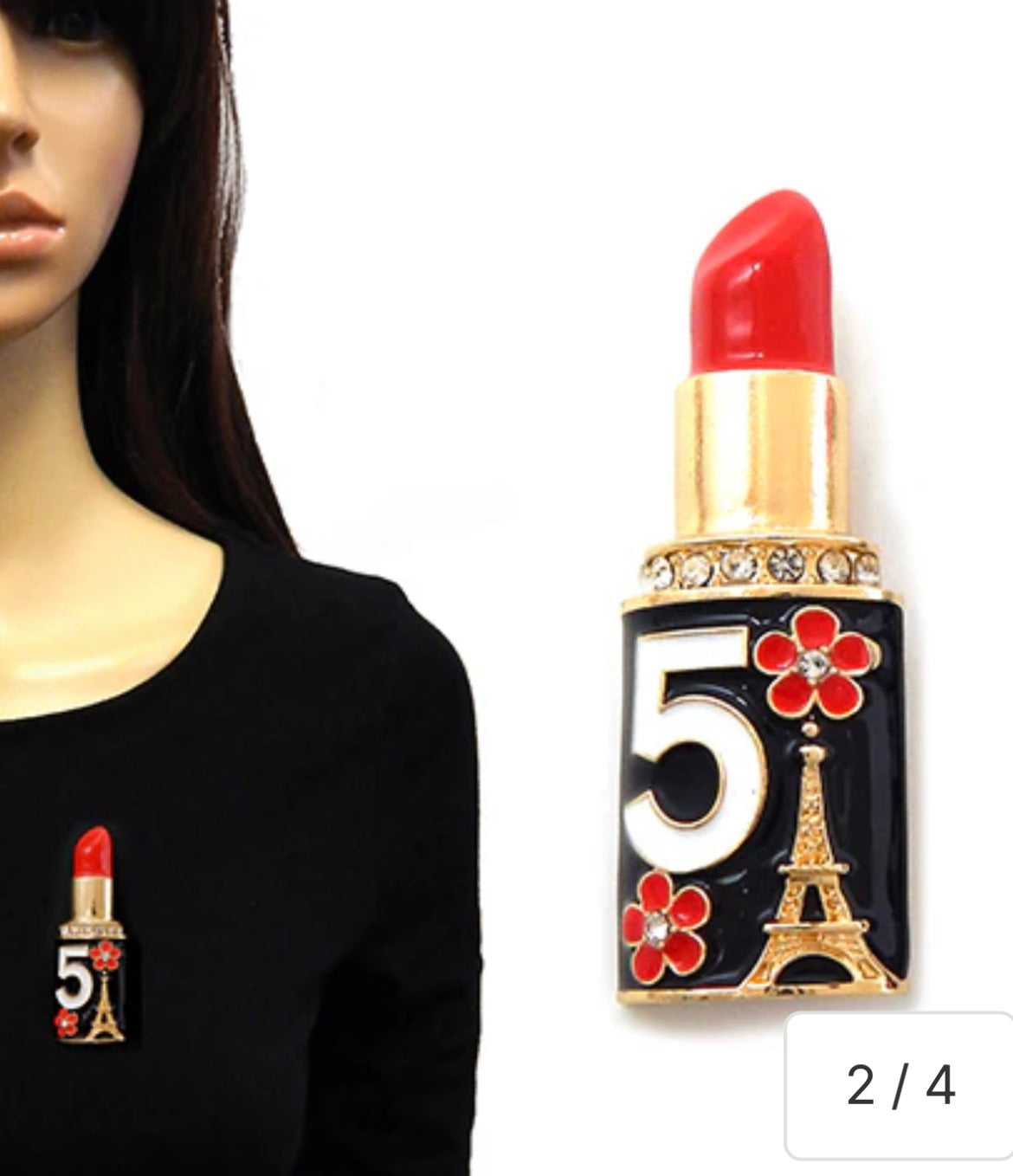 Lipstick Brooch