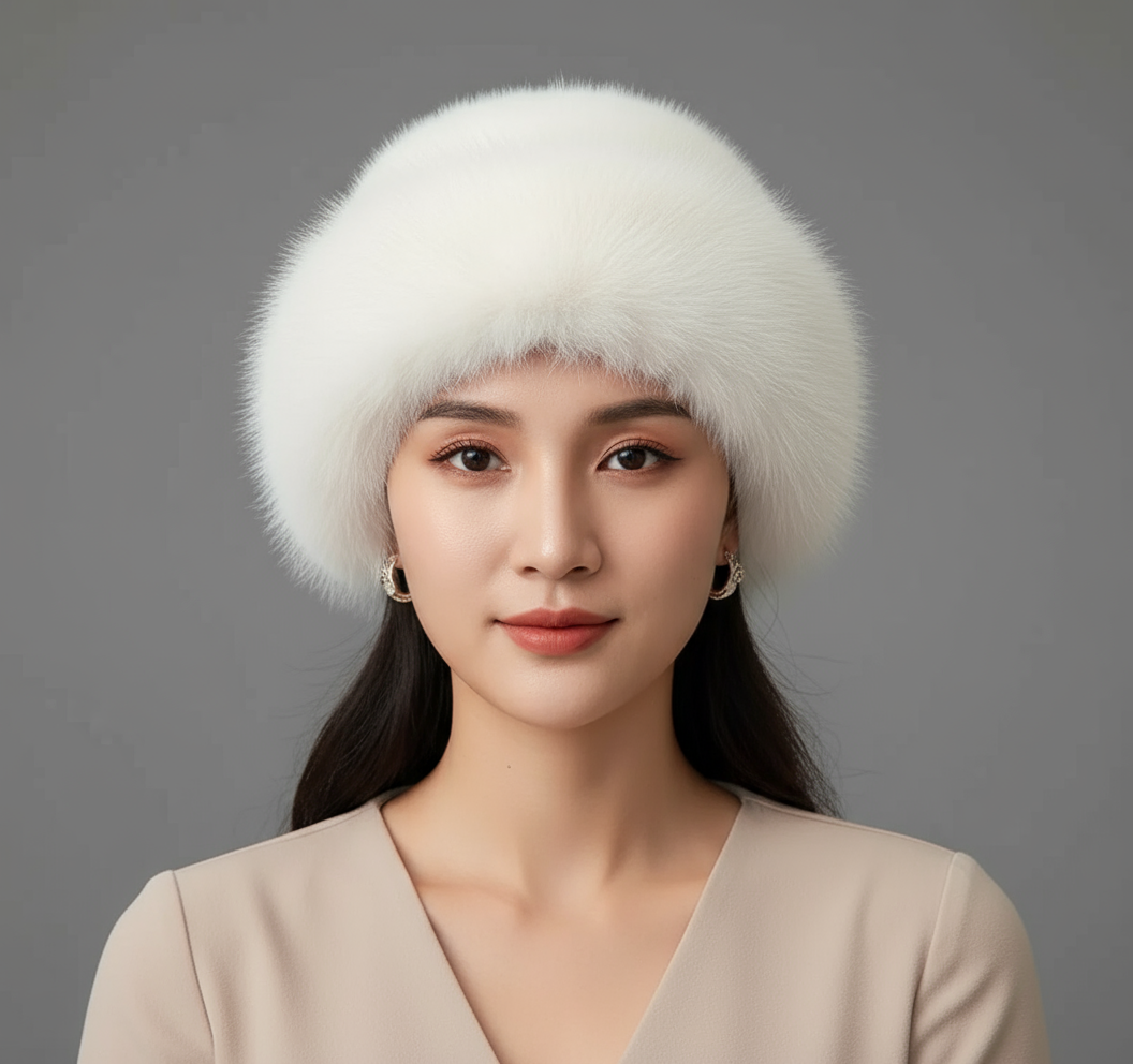 Plush Winter Hat, Eggshell