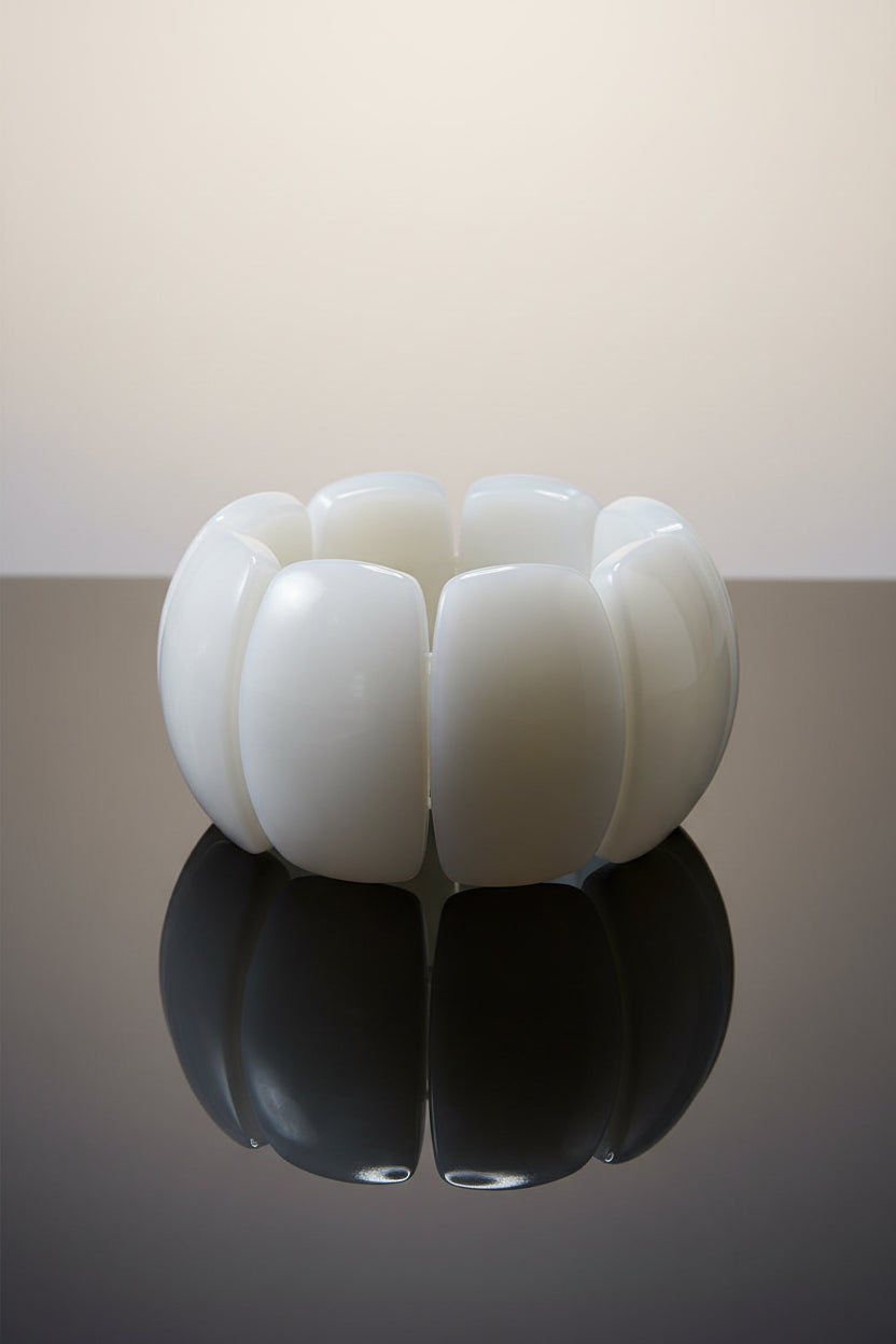 White Chunky Stretch Bracelet