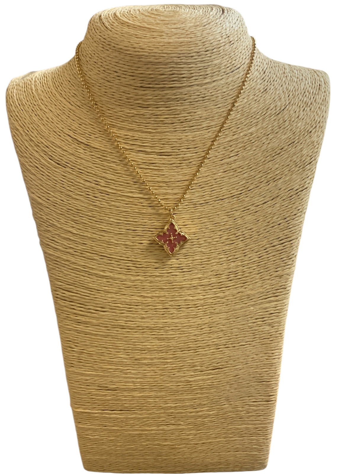 Beaded Thin Charm Necklace