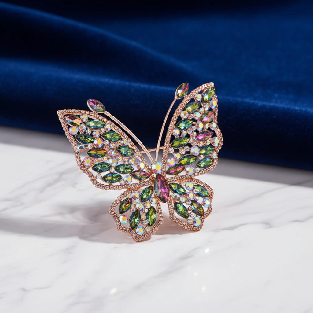 Large Butterfly Brooch, Oil Spill