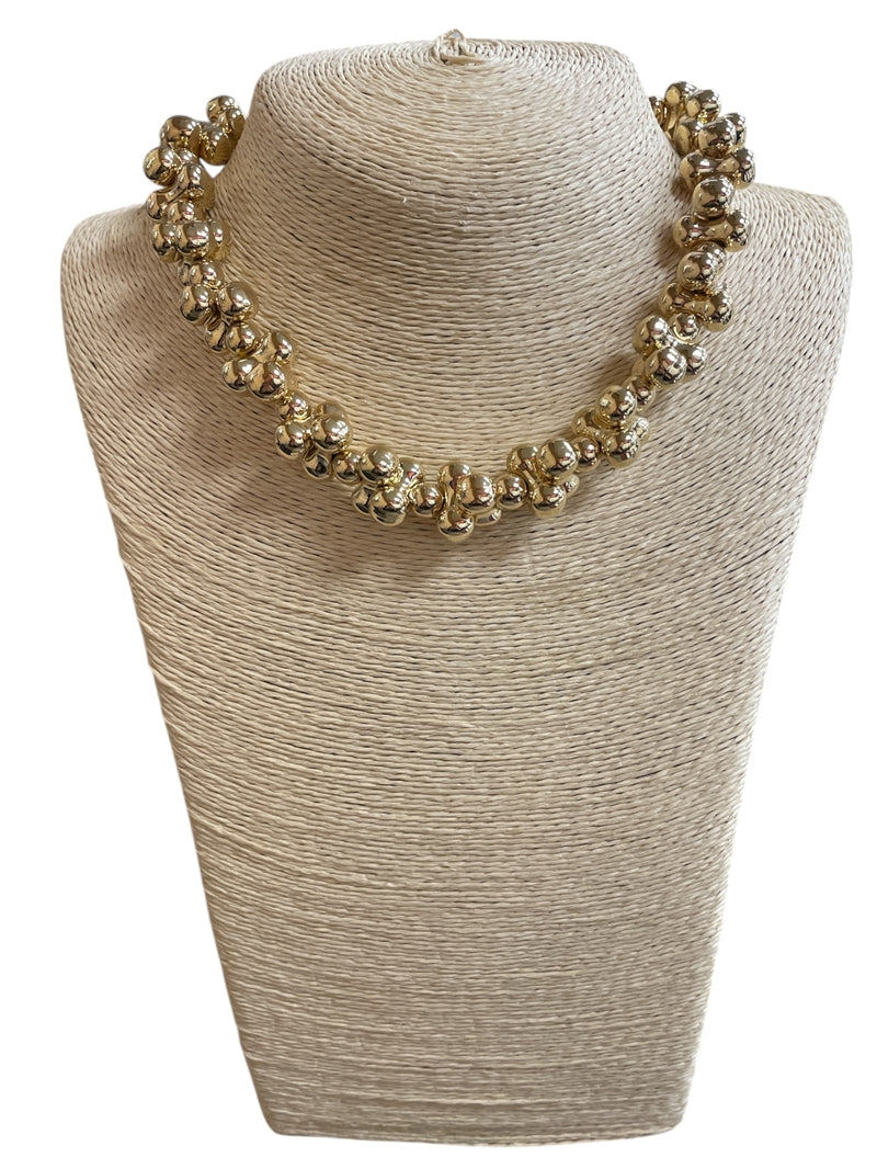 Gold Ball Beaded Necklace