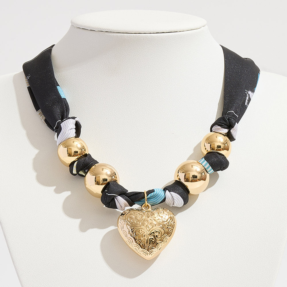 Scarf Necklace Bracelet Bag Charm