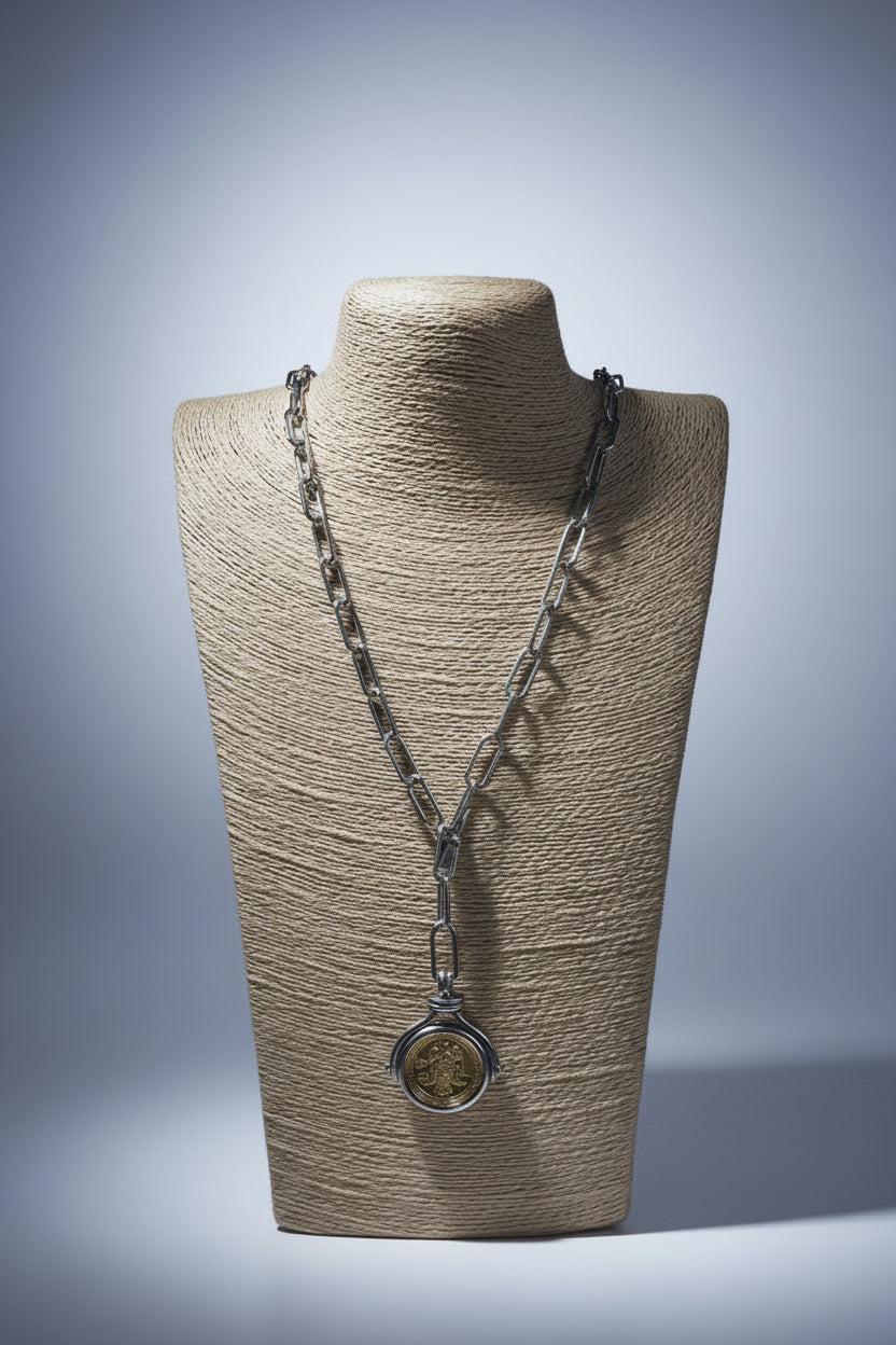 Coin Pendant Long Necklace