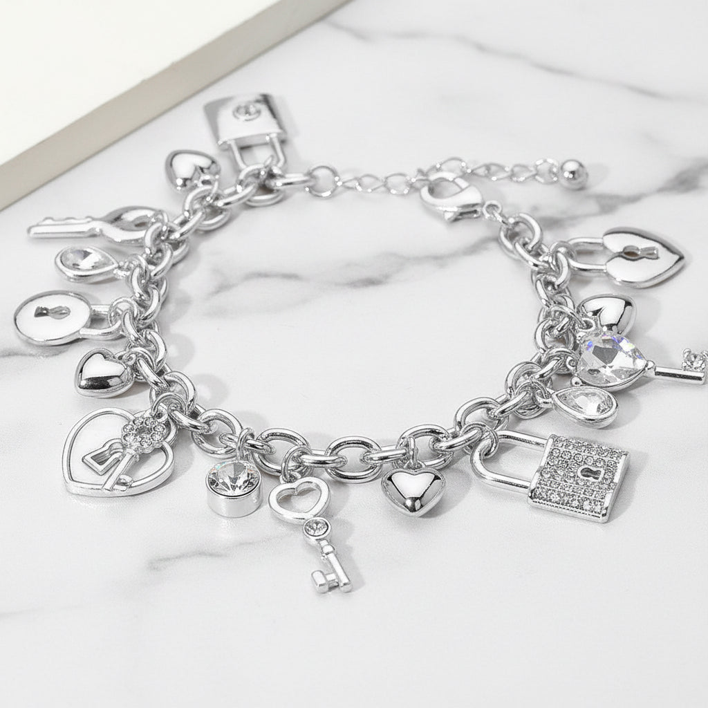Charm Lock n Key Bracelet
