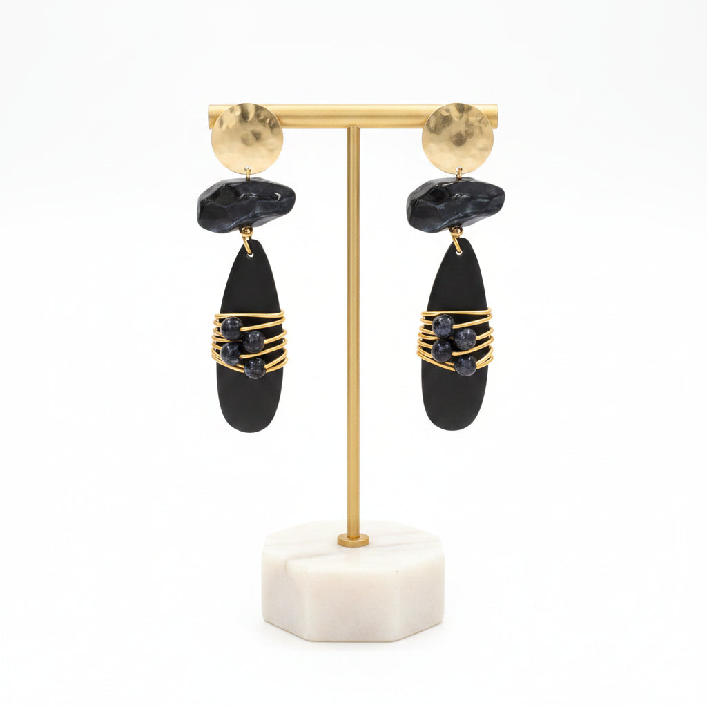 BOHO Fashion Earrings, Black
