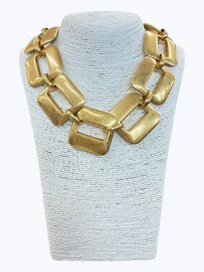 Chunky Link Collar Necklace, Gold/Silver