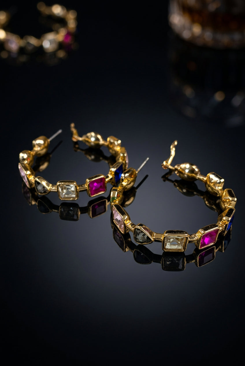 Bold Geometric Hoop Earrings