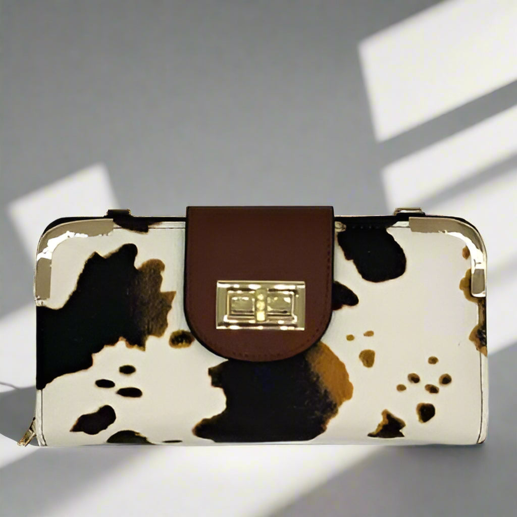 COW PRINT PATTERN WALLET