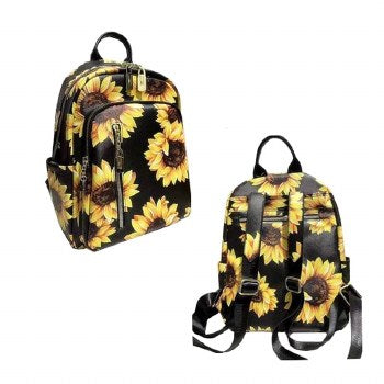YELLOW/BLACK SUNFLOWER BACKPACK