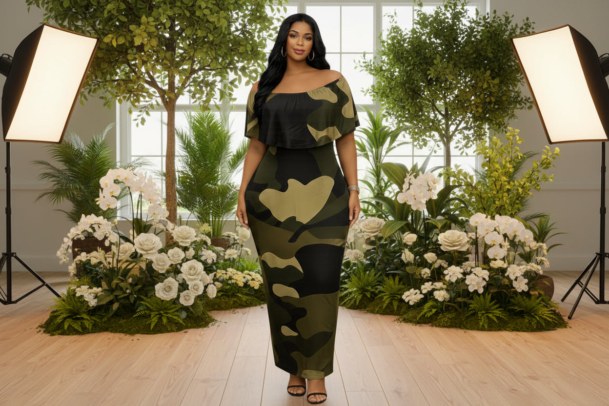 Camo Maxi Dress