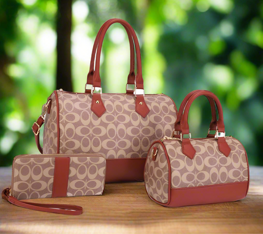 3 in 1 HANDBAG SET, TAUPE