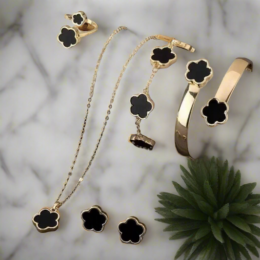 Five Piece Clover Set, Black
