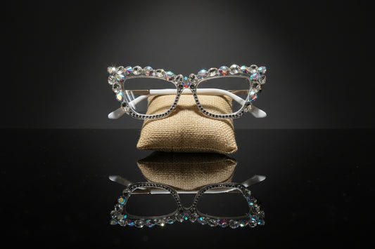 RHINESTONE AB READING GLASSES