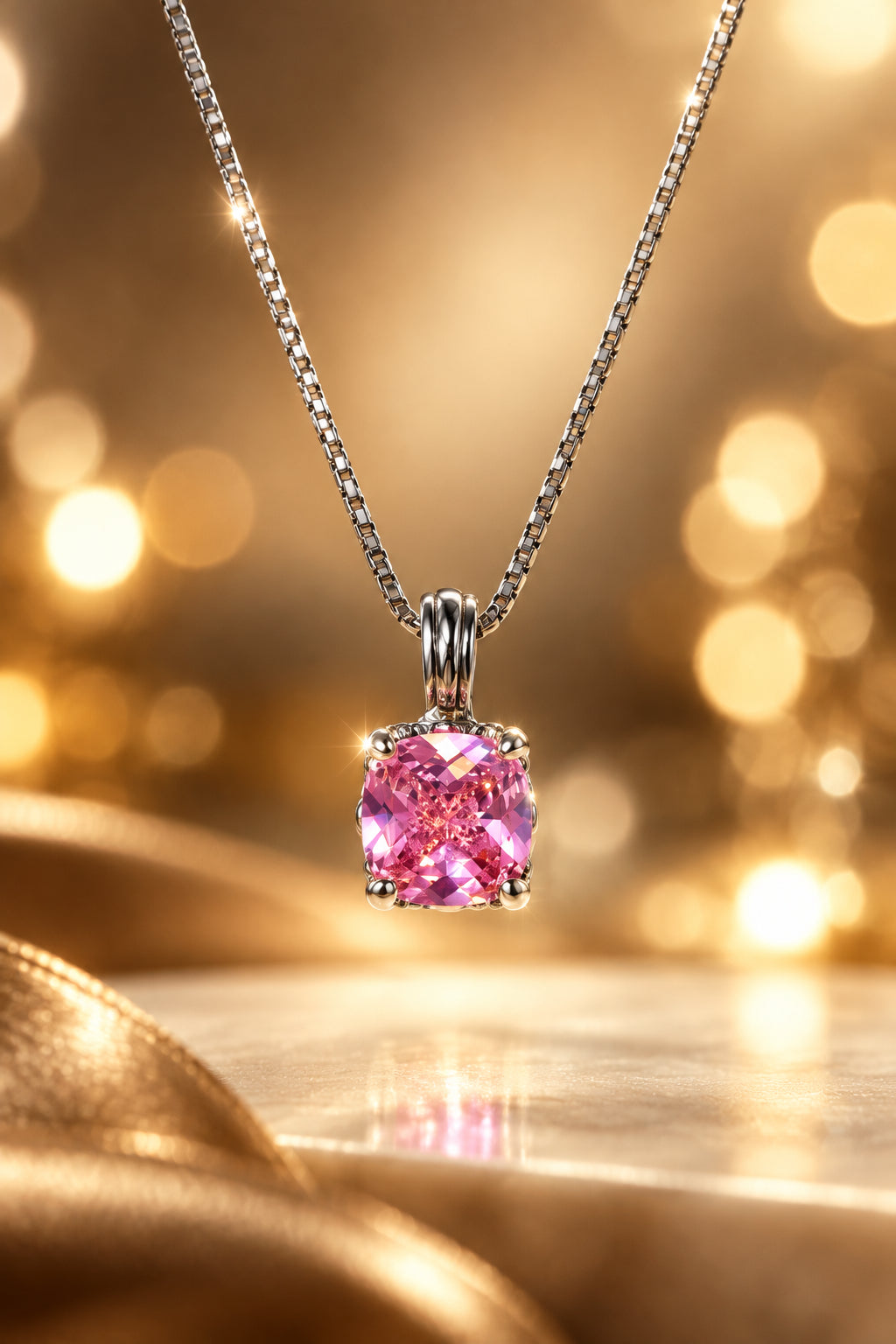 Cubic Zirconia Pendant Necklace