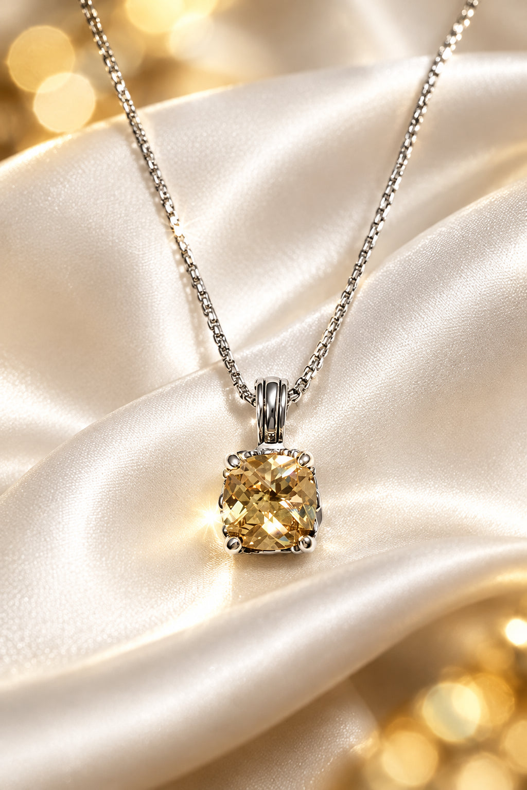 Cubic Zirconia Pendant Necklace