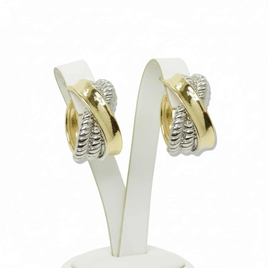 14K Gold Plated Textured Earrings