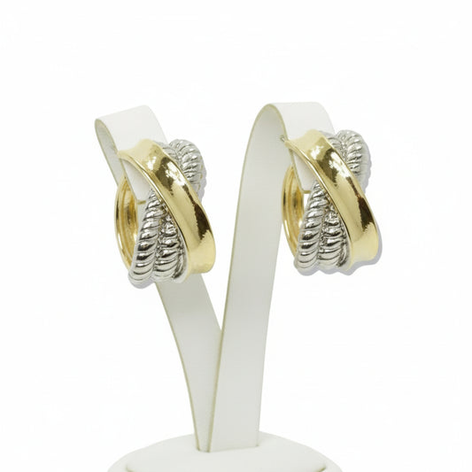 14K Gold Plated Textured Earrings