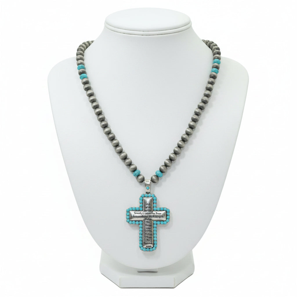 Meaningful Prayer Cross Pendant Necklace