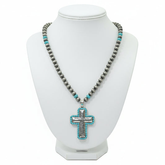 Meaningful Prayer Cross Pendant Necklace
