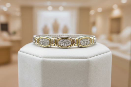 14K Gold Plated Elegant Bangle Bracelet