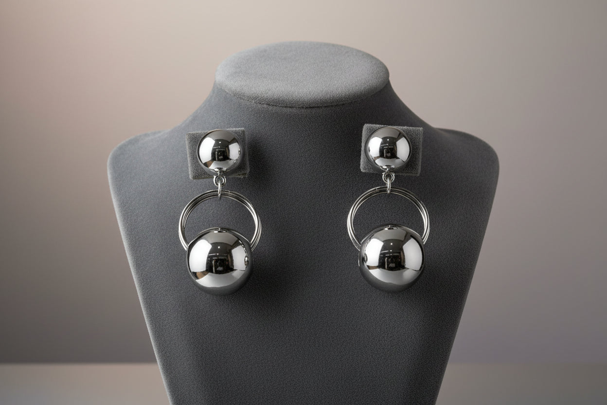 Hoop Drop Earrings Gold/Silver