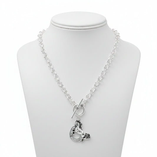 HORSE CHARM PENDANT NECKLACE