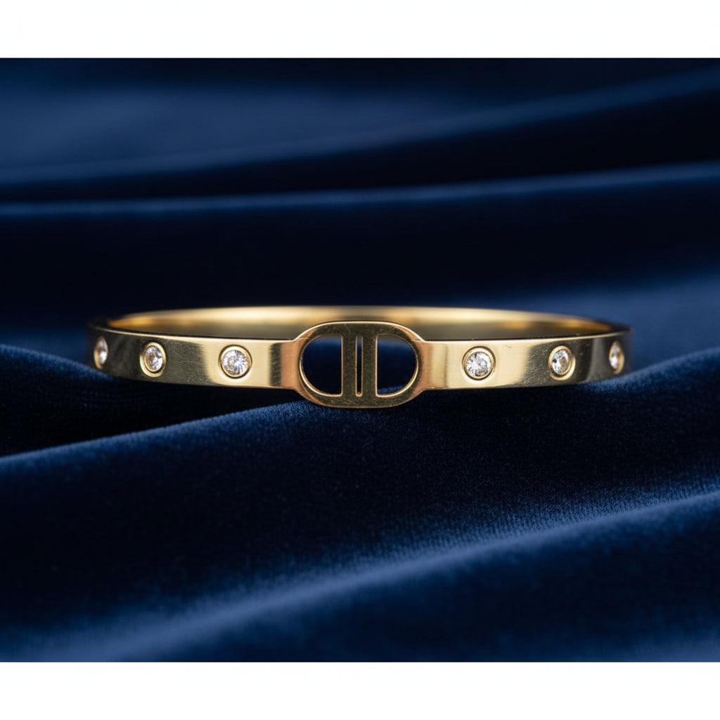 Stainless Steel Bracelet Bangle, Gold