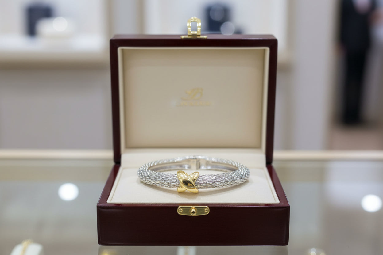 Hinge X Bangle Bracelet