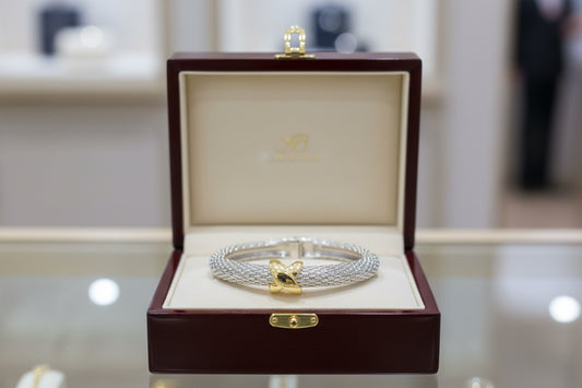 Hinge X Bangle Bracelet