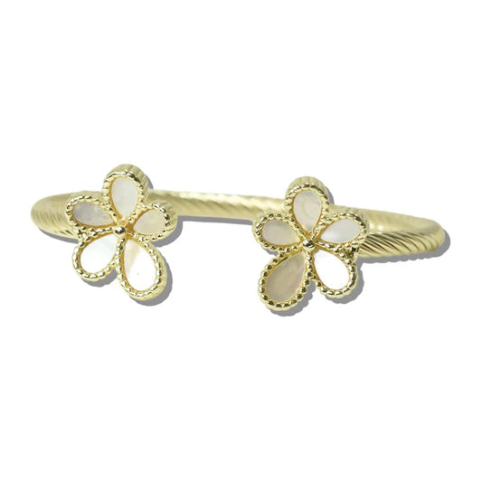 Flower Blossom Cable Cuff Bracelet