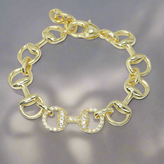 14K GOLD PLATED CZ BRACELET