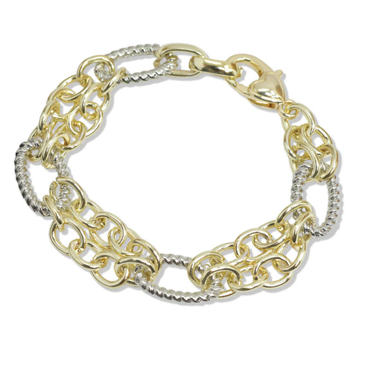 14K Gold Plated Oval Bracelet