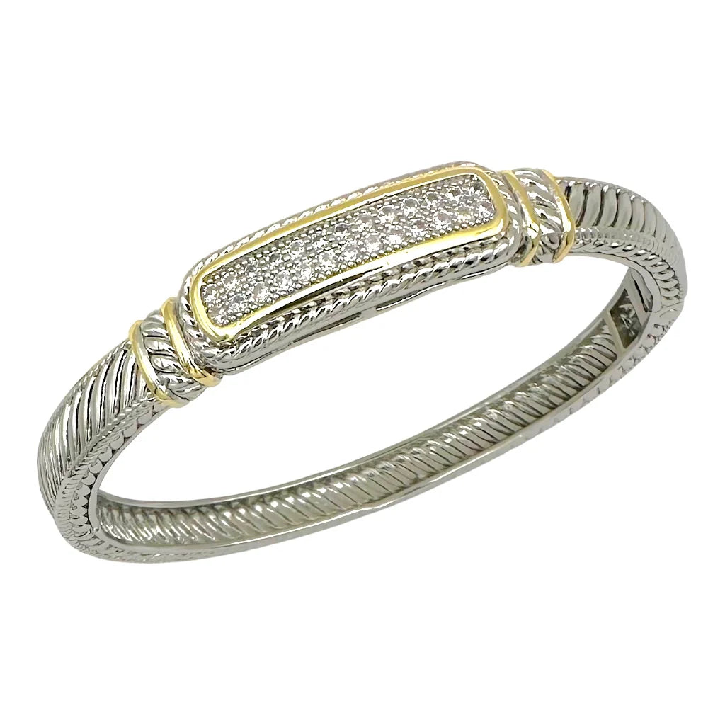CLEAR CZ STONES BANGLE BRACELET